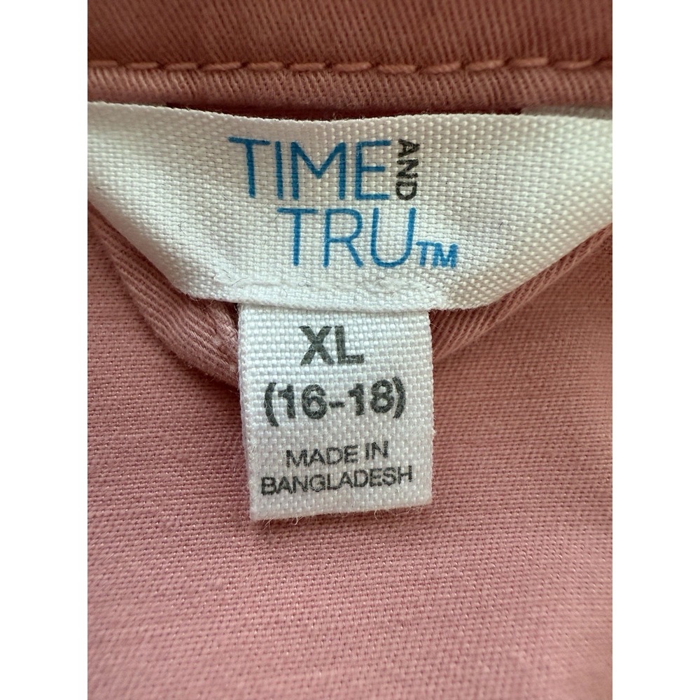 Time and True Cargo Field Jacket Mauve Glow Women's XL 16-18 NWOT  Lightweight - Picture 11 of 11